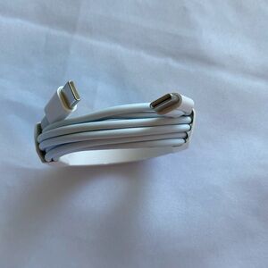 White Charger Cable 120W Ultra Fast Type Both Sides USB-C 6ft